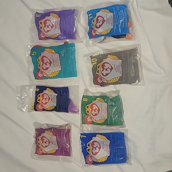 MCDONALD'S 1998 TY Beanie Lot Of 8 Happy Meal Toys - Picture 1 of 16